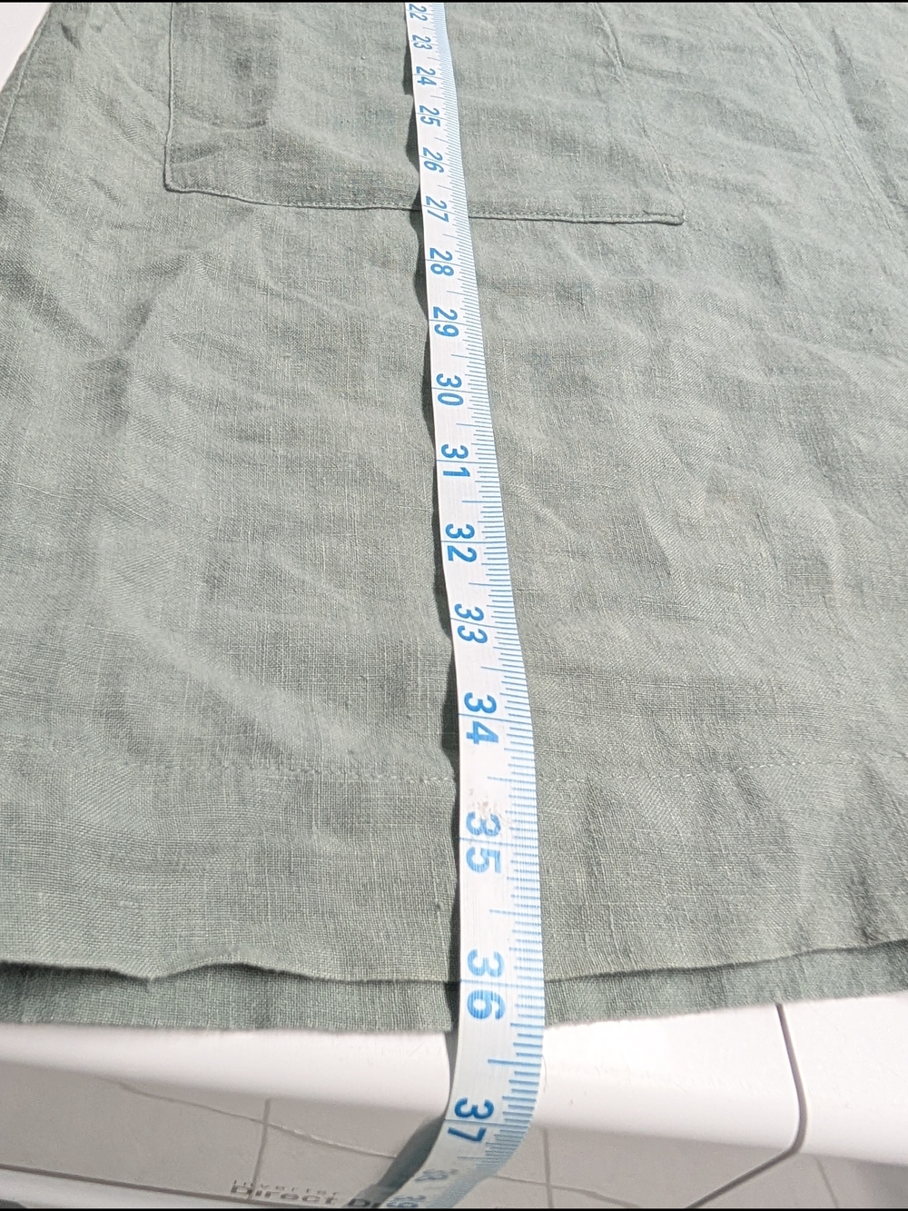 Eve Gravel Linen Blend Sleeveless Pocket Dress Size L - Picture 9 of 9